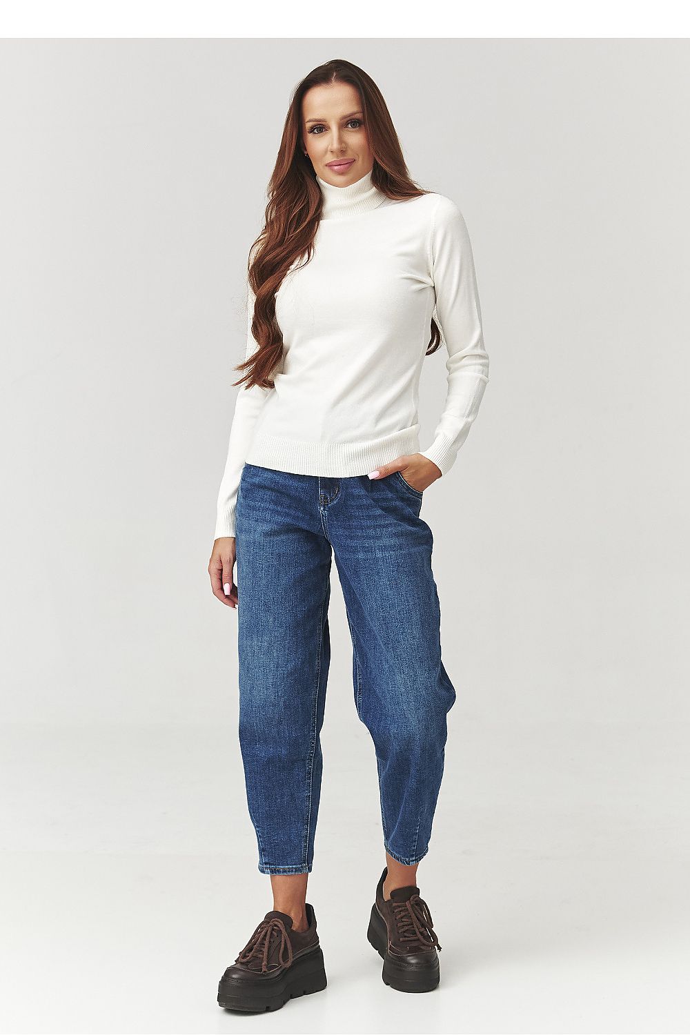 Turtleneck model 219741 Makadamia