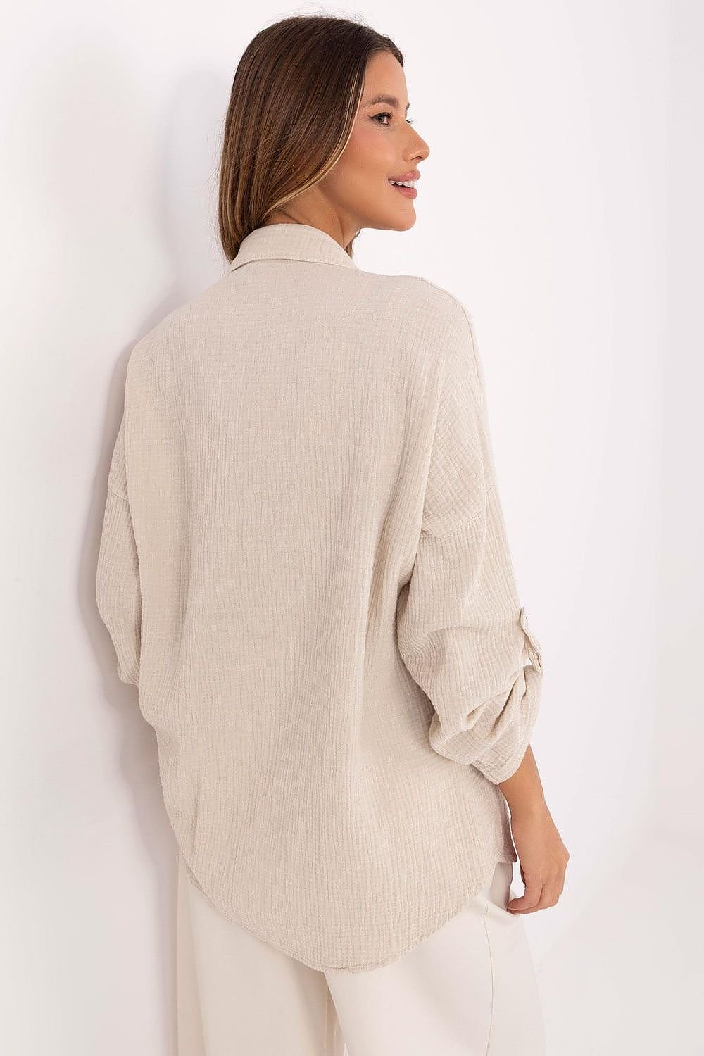 Long sleeve shirt model 210007 Italy Moda - ELEMODA