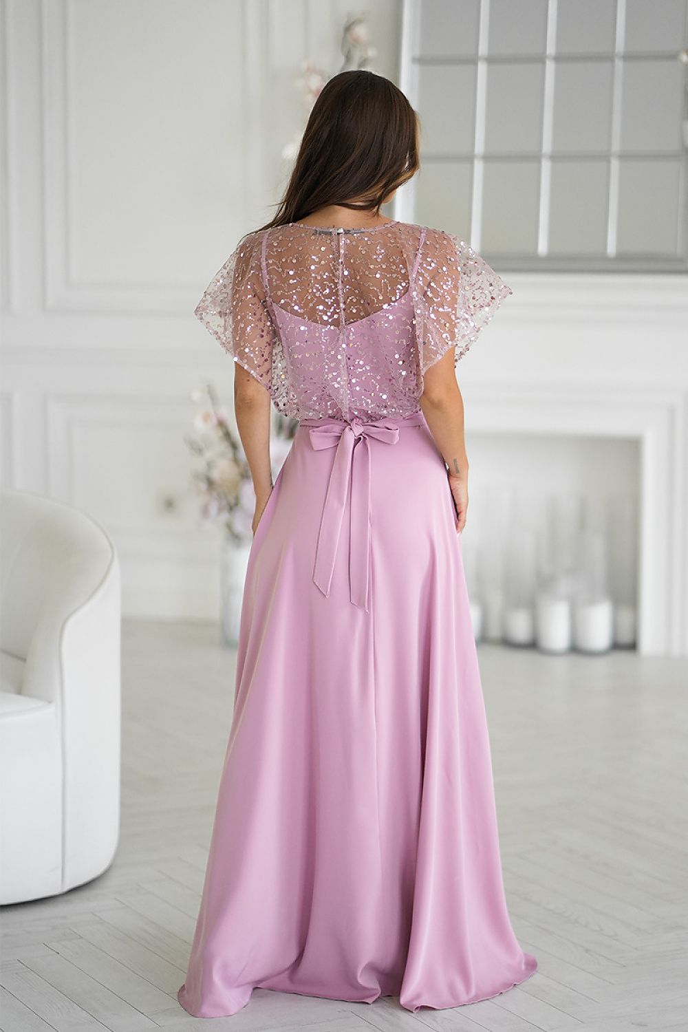 Long dress model 219685 Bicotone - ELEMODA