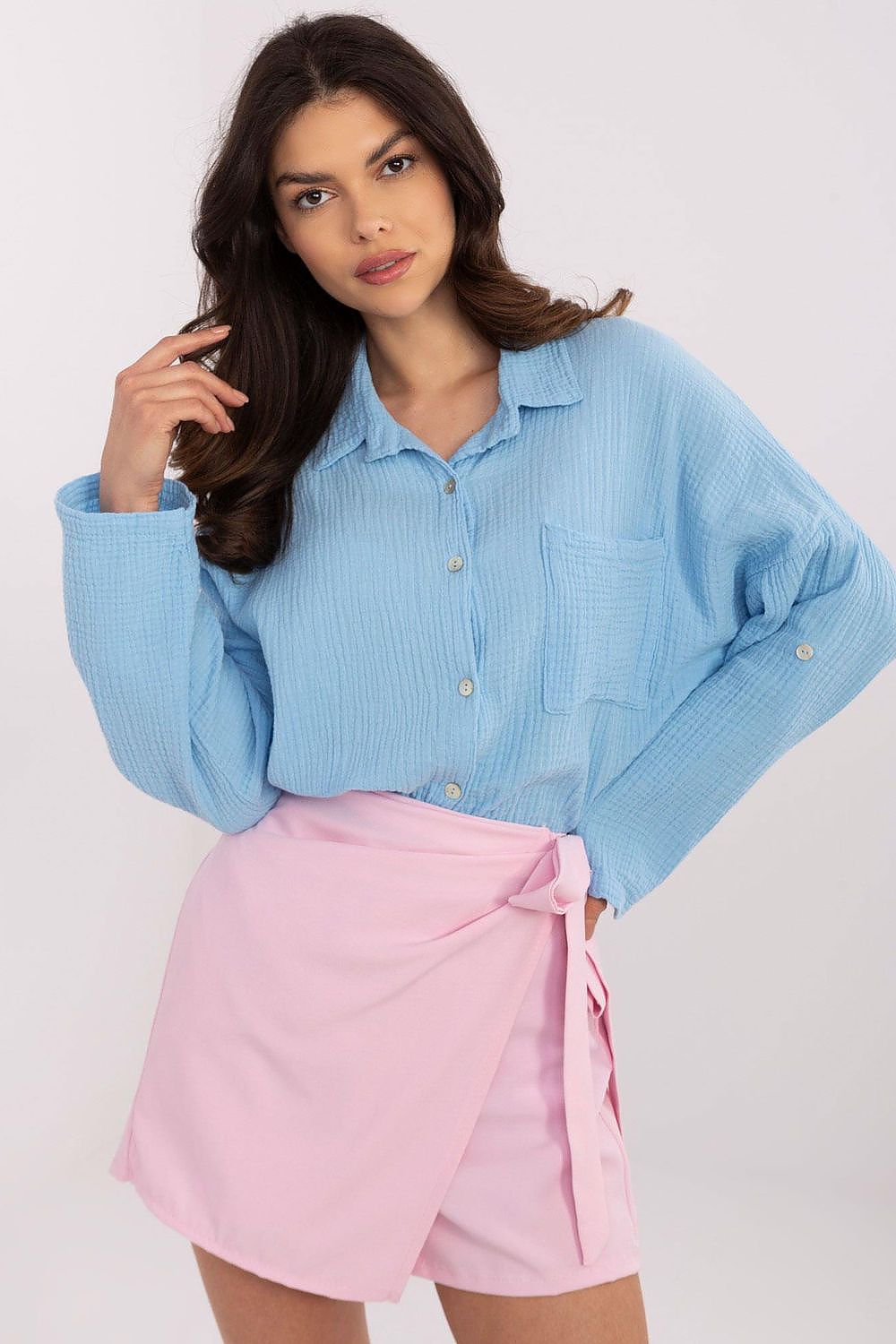 Long sleeve shirt model 210007 Italy Moda - ELEMODA