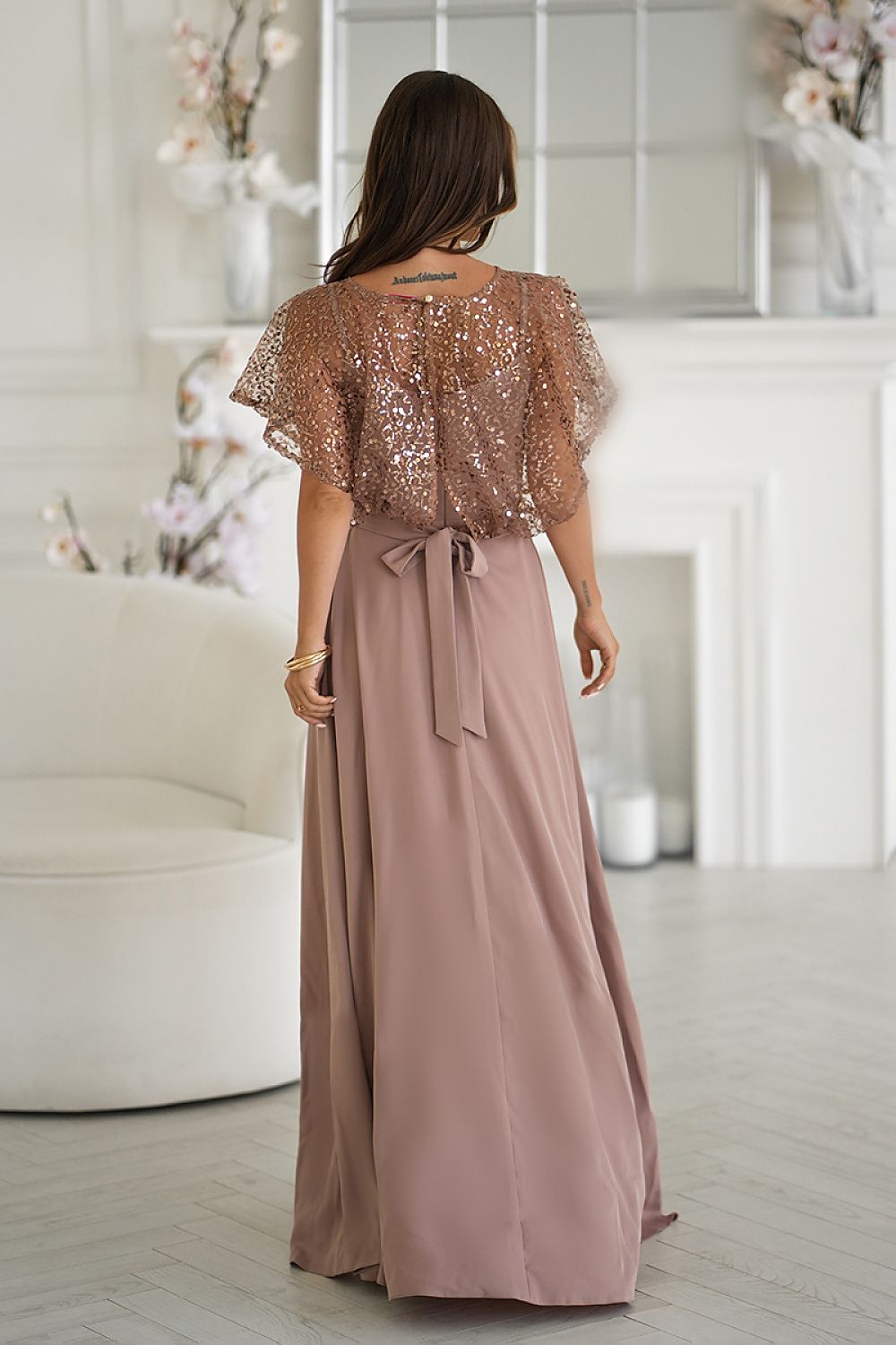 Long dress model 219685 Bicotone - ELEMODA