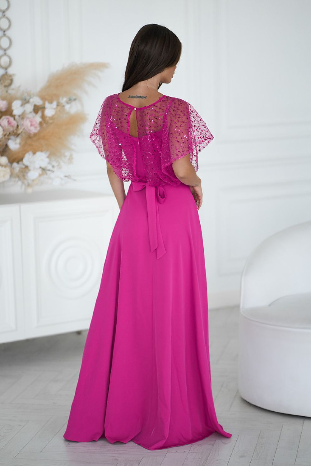 Long dress model 219685 Bicotone - ELEMODA
