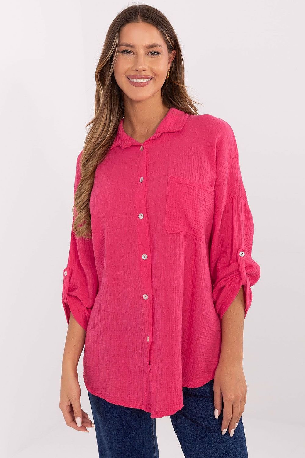 Long sleeve shirt model 210007 Italy Moda - ELEMODA
