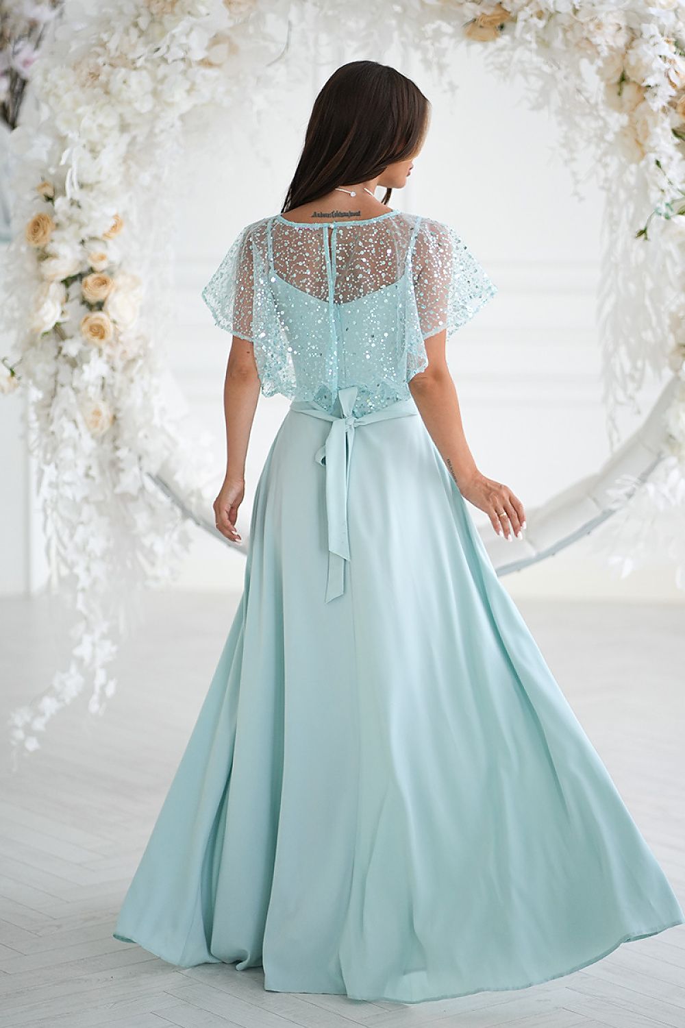 Long dress model 219685 Bicotone - ELEMODA