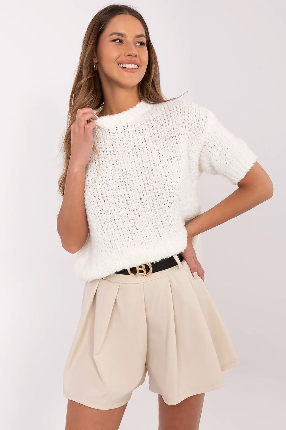 Short sleeve sweater model 206942 Italy Moda - ELEMODA