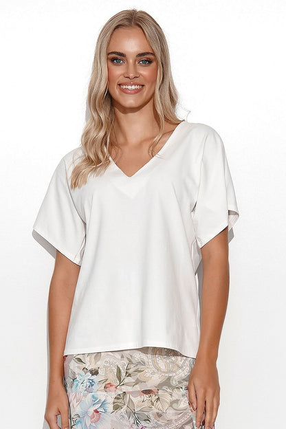 Blouse model 178562 Makadamia - ELEMODA