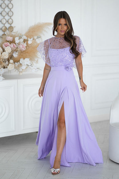 Long dress model 219685 Bicotone - ELEMODA