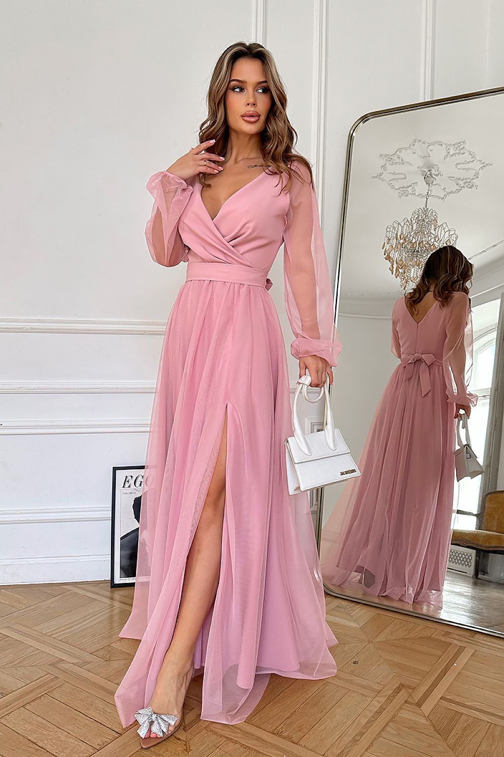 Long dress model 203762 Bicotone - ELEMODA