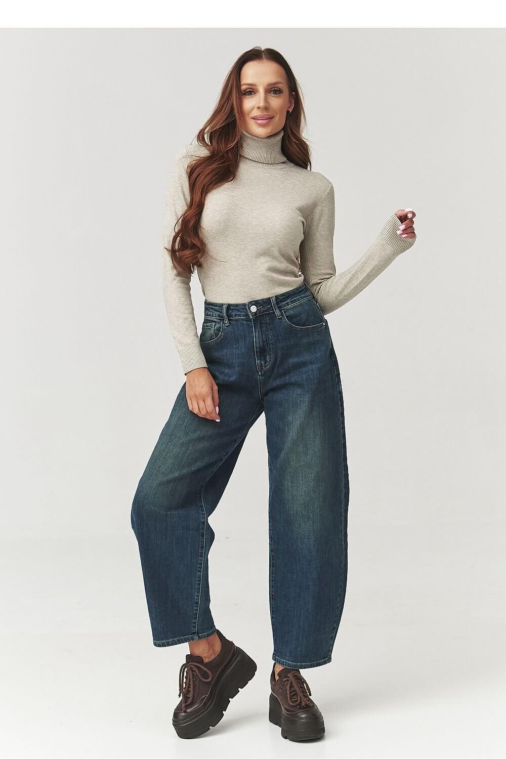 Turtleneck model 219739 Makadamia - ELEMODA