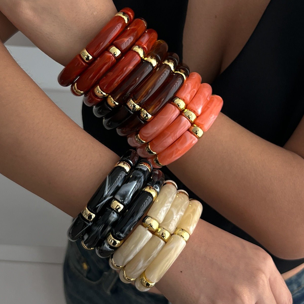 Light luxury ins style beaded bamboo bracelet - ELEMODA