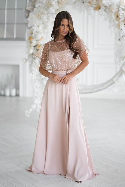 Long dress model 219685 Bicotone - ELEMODA