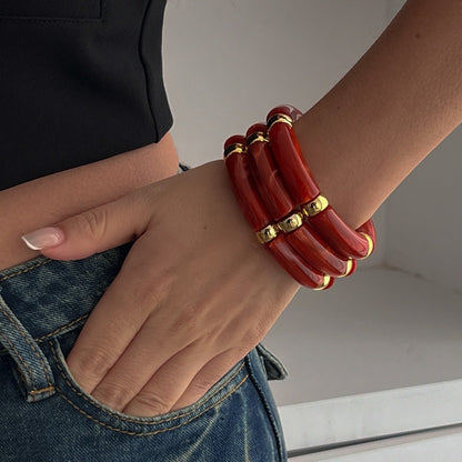 Light luxury ins style beaded bamboo bracelet - ELEMODA