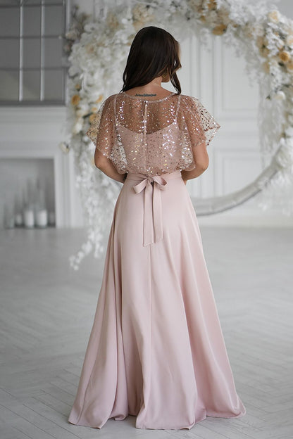 Long dress model 219685 Bicotone - ELEMODA